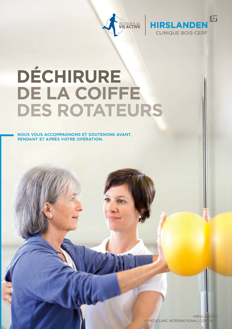 Brochure - Déchirure de la coiffe des rotateurs - Medicol Lausanne
